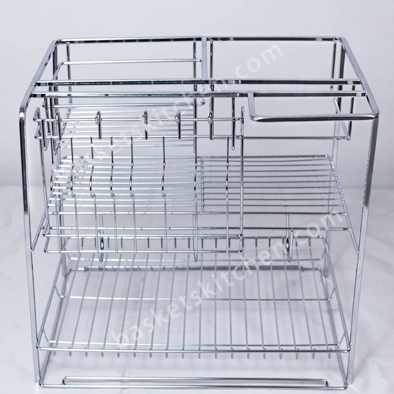 Increase storage space, kitchen cabinet basket assistance